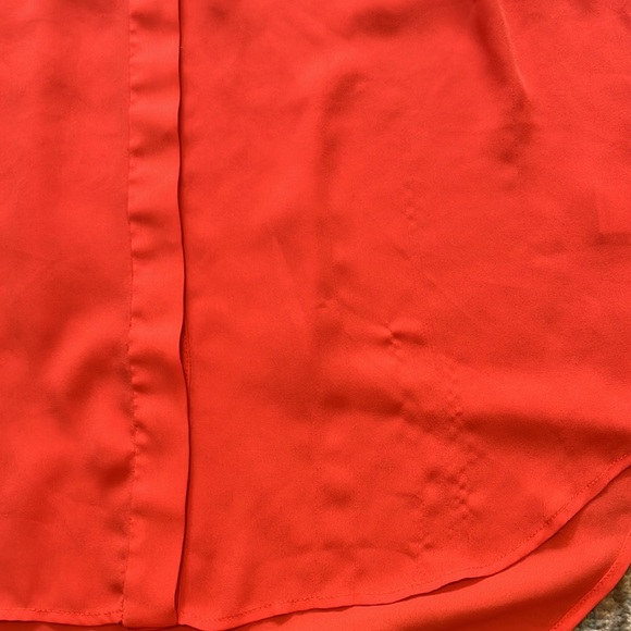 Halogen Orange Button-up Blouse Size Small Petite - Picture 8 of 13